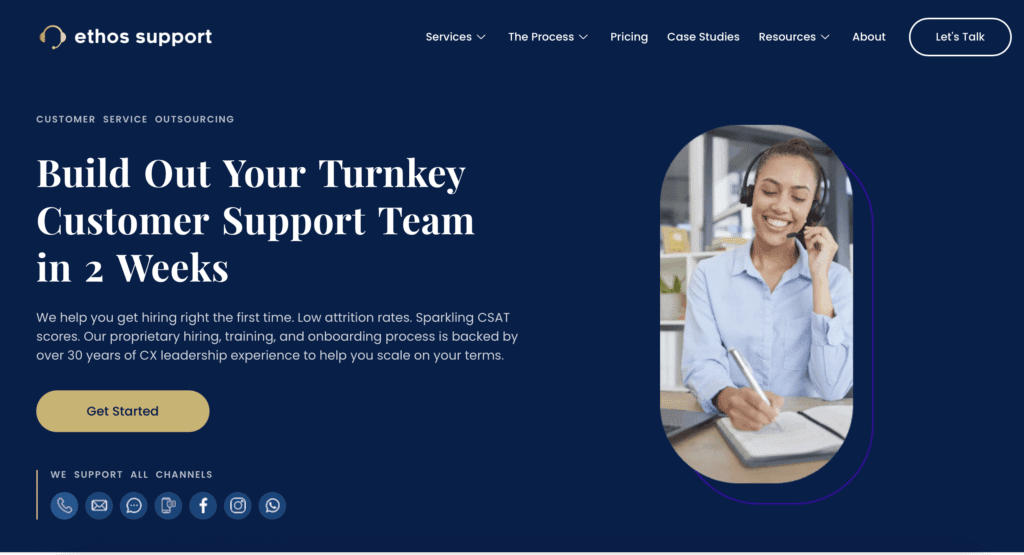 Good customer service CTA